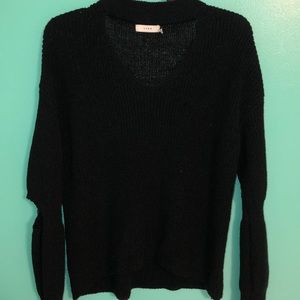 Cute black knit sweater